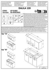 BUT DALILA 120 UP 01082 Instructions D'assemblage