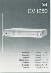 Dual CV 1250 Mode D'emploi