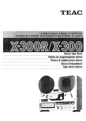Teac X300R Manuel De Propriétaire