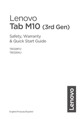 Lenovo Tab M10 Guide De Démarrage Rapide