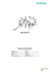 Kverneland Kubota RA1047T Manuel D'utilisation