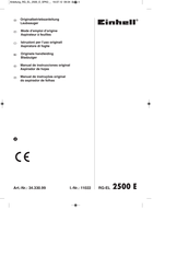 EINHELL RG-EL 2500 E Mode D'emploi D'origine