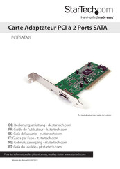 StarTech PCIESATA2I Guide De L'utilisateur