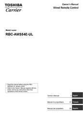 Toshiba Carrier RBC-AMS54E-UL Manuel Du Propriétaire