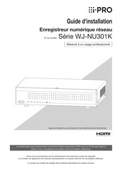 i-PRO WJ-NU301K Série Guide D'installation