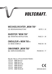 VOLTCRAFT MSW 700-24-G Mode D'emploi