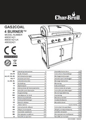 Char-Broil Gas2Coal 4 Burner 468301421 Instructions D'assemblage