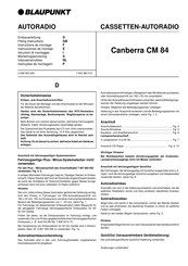 Blaupunkt Canberra CM 84 Instructions De Montage