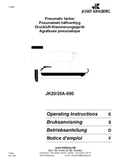 Josef Kihlberg JK20/20A-690 Notice D'emploi