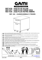 Gautier Gami JAZZ PLUS K26 Instructions De Montage