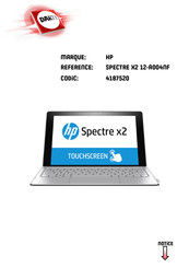 HP SPECTRE X2 12-A004NF Manuel De L'utilisateur