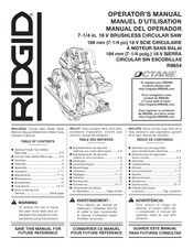 RIDGID OCTANE R8654 Manuel D'utilisation