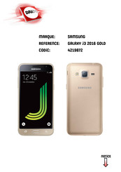 Samsung GALAXY J3 2016 GOLD Mode D'emploi