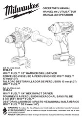 Milwaukee M18 FUEL 2757-20 Manuel De L'utilisateur