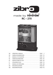 Toyotomi zibro RC-270 Manuel D'utilisation