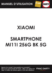 Xiaomi MI11I 256G BK 5G Manuel De L'utilisateur