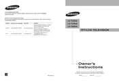 Samsung LN-T375HA Instructions Du Propriétaire