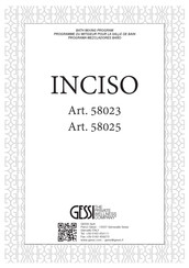 Gessi INCISO 58023 Manuel D'installation