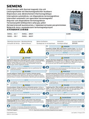 Siemens 3VA52 MU31 Serie Notice D'utilisation