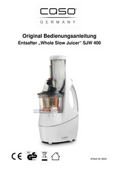 Caso Germany SJW 400 Mode D'emploi Original