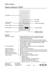 Koch TC50P Mode D'emploi