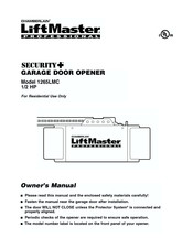 Chamberlain LiftMaster PROFESSIONAL SECURITY+ 1265LMC Manuel Du Propriétaire