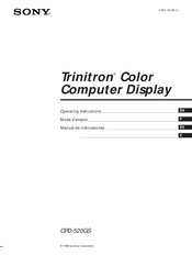 Sony Trinitron CPD-520GS Mode D'emploi