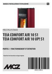 MCZ TEIA COMFORT AIR 10 UP! S1 Manuel D'installation Et D'utilisation