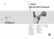 Bosch GWS 18V-180 P Professional Notice Originale