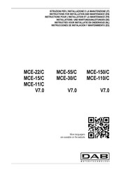 DAB MCE-110/C Instructions Pour L'installation Et La Maintenance