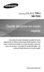 Samsung SM-T535 Guide De Prise En Main Rapide