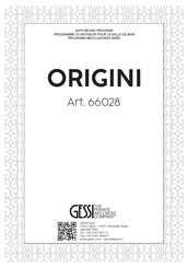 Gessi ORIGINI 66028 Manuel D'installation