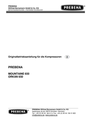 Prebena MOUNTAINE 650 Manuel D'instructions