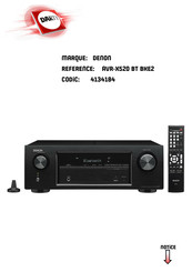 Denon AVR-X520BT Manuel De L'utilisateur