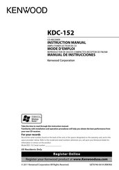 Kenwood KDC-152 Mode D'emploi