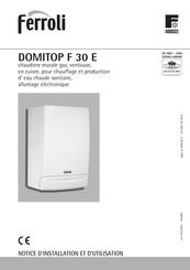 Ferroli DOMITOP F 30 E Notice D'installation Et D'utilisation