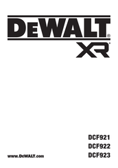Dewalt DCF922 Traduction De La Notice D'instructions Originale