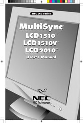 NEC MultiSync LCD1510 Mode D'emploi