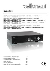 Velleman DVR16H2 Guide D'installation Rapide