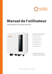 SOLIS S6-GR1P2.5K-S Manuel De L'utilisateur