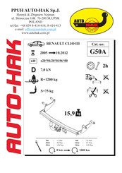 AUTO-HAK G50A Instructions De Montage
