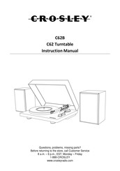 Crosley C62B Manuel D'utilisation