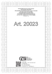 Gessi 20023 Manuel D'installation