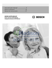 Bosch HCP3651UC Série Notice D'utilisation
