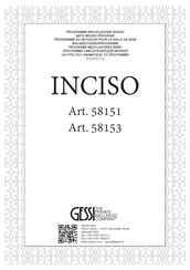 Gessi INCISO 58153 Manuel D'installation
