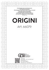 Gessi ORIGINI 66079 Manuel D'installation