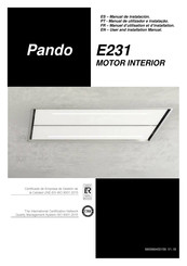 Pando E-231 Manuel D'utilisation Et D'installation
