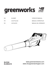 GreenWorks BLE304 Manuel D'opérateur