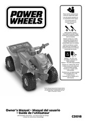 Power Wheels CDD18 Guide De L'utilisateur