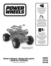 Power Wheels CFY15 Guide De L'utilisateur